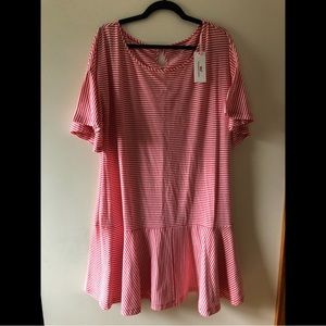 Vineyard Vines Striped Flutter Sleeve Dress NWT